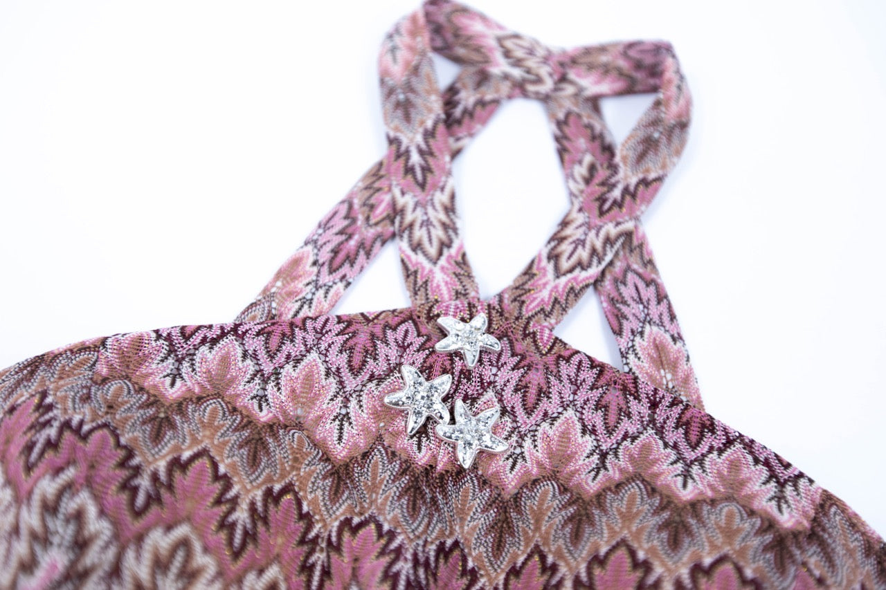 Palm Desert Holiday Halter Top (Pink Multi)